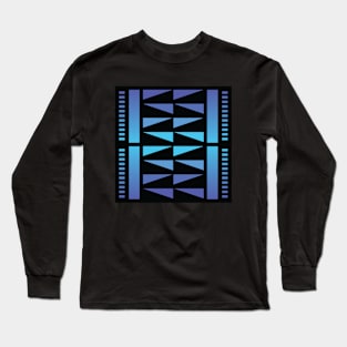 “Dimensional Funk (3)” - V.2 Blue - (Geometric Art) (Dimensions) - Doc Labs Long Sleeve T-Shirt